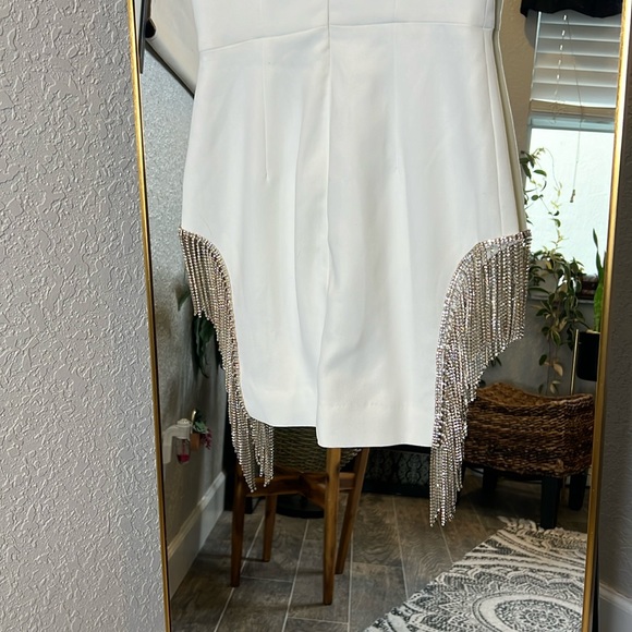HOUSE OF CB 'Charlize' White Crystal Trim Dress NWT - Picture 13 of 15